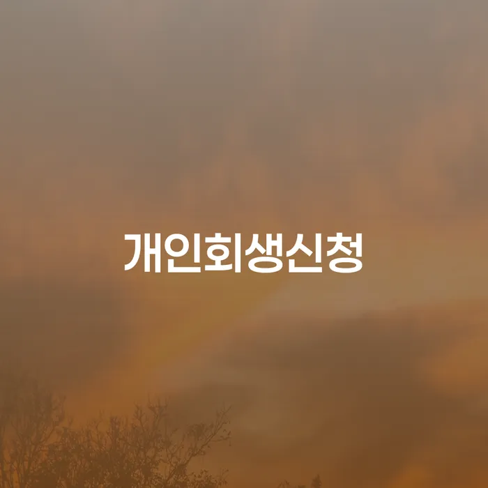 송정동 개인회생신청으로 채무 해결하기