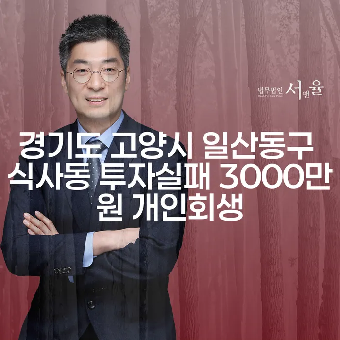 경기도 고양시 일산동구 식사동에서 투자실패로 3000만원 개인회생을 고려해야 할까요?