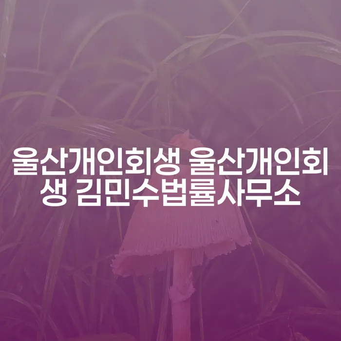 울산개인회생을 통해 금융 위기를 극복하는 방법은 무엇일까요?